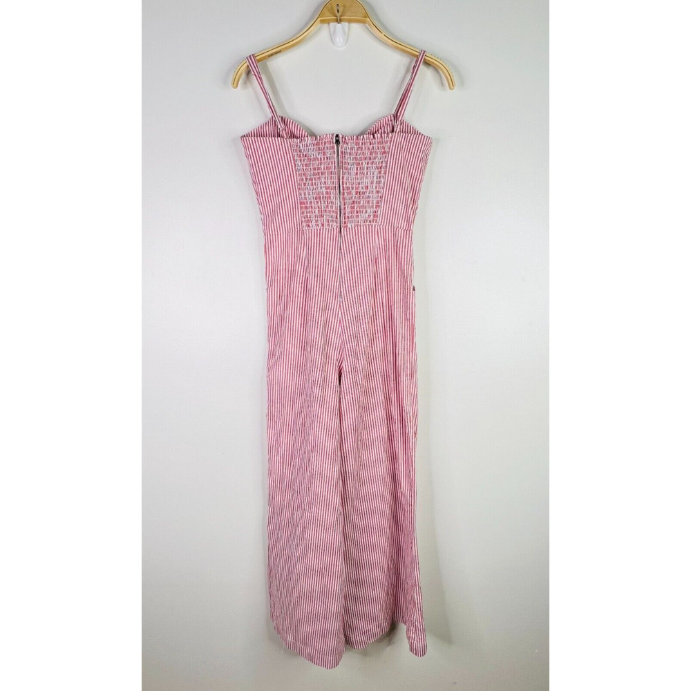 Etiquette Pinstripe Jumpsuit Size‎ Medium Heartshape Neckline - Picture 4 of 11